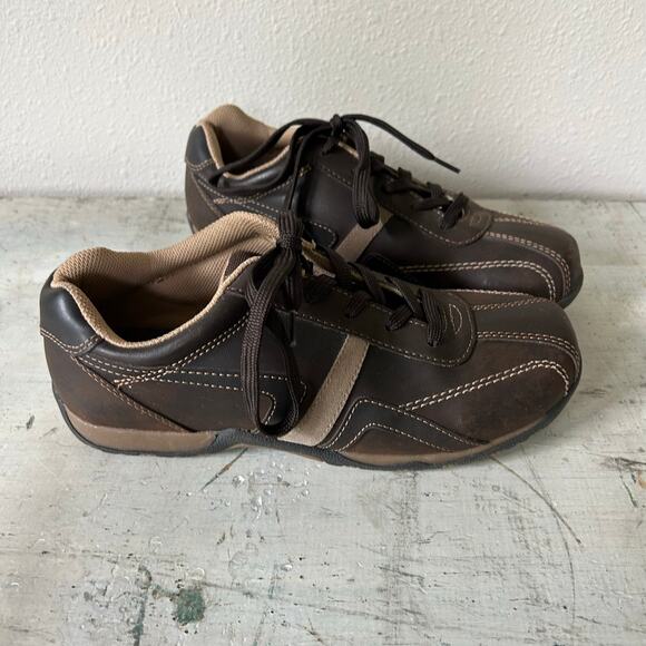 Vintage Urban pipeline faux leather lace up Y2K Vegan casual sneaker brown 8 - Picture 8 of 14